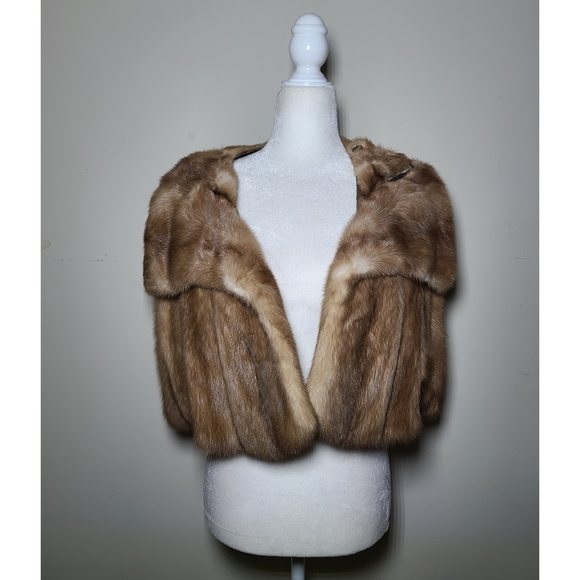 Vintage Accessories - Vintage Genuine Fur Shawl Wrap
